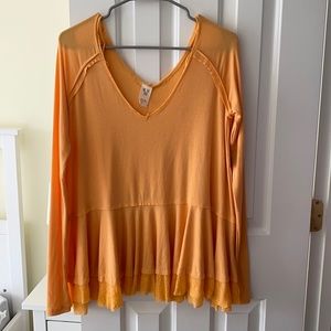 Free People Orange Long Sleeve